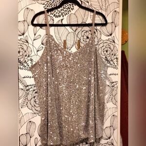 Torrid Silver Sequin Top